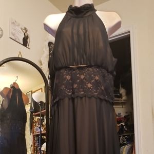 Black Sheer High Neck Cocktail Dress